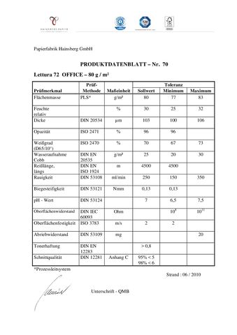 LETTURA® ISO 72